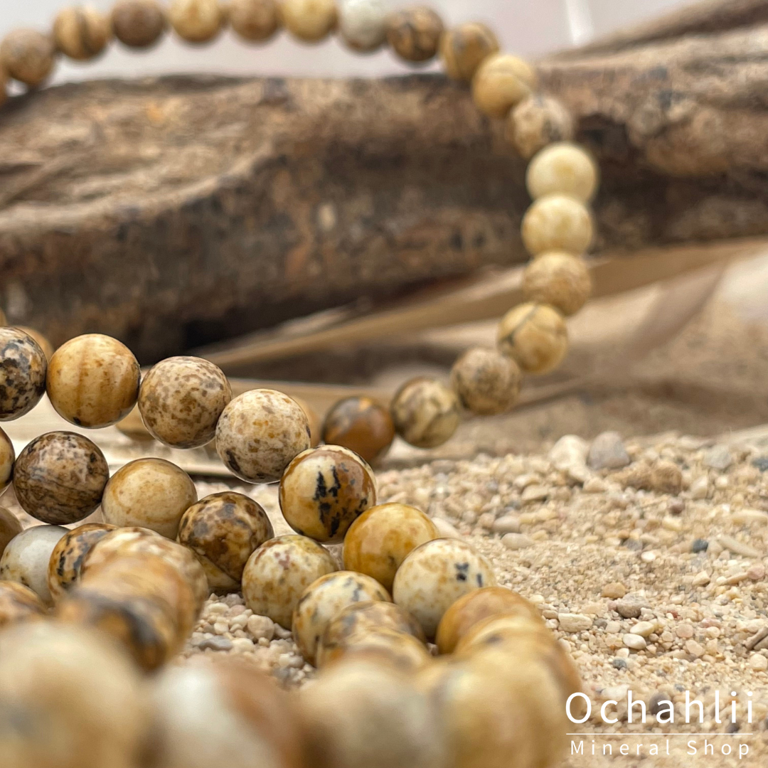 Bracelet fendu Jaspe Paysage