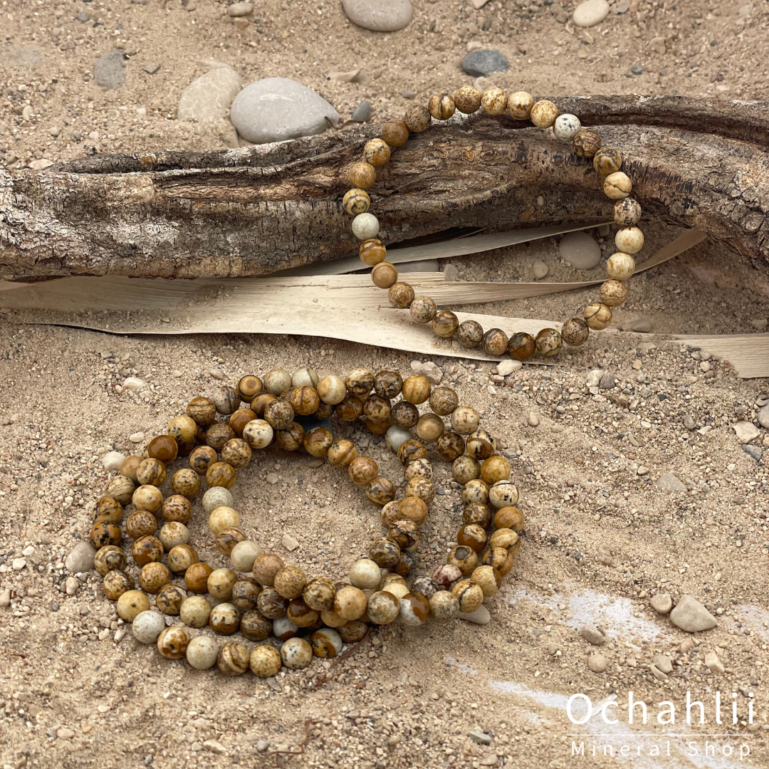 Bracelet fendu Jaspe Paysage