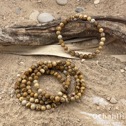 Bracelet fendu Jaspe Paysage