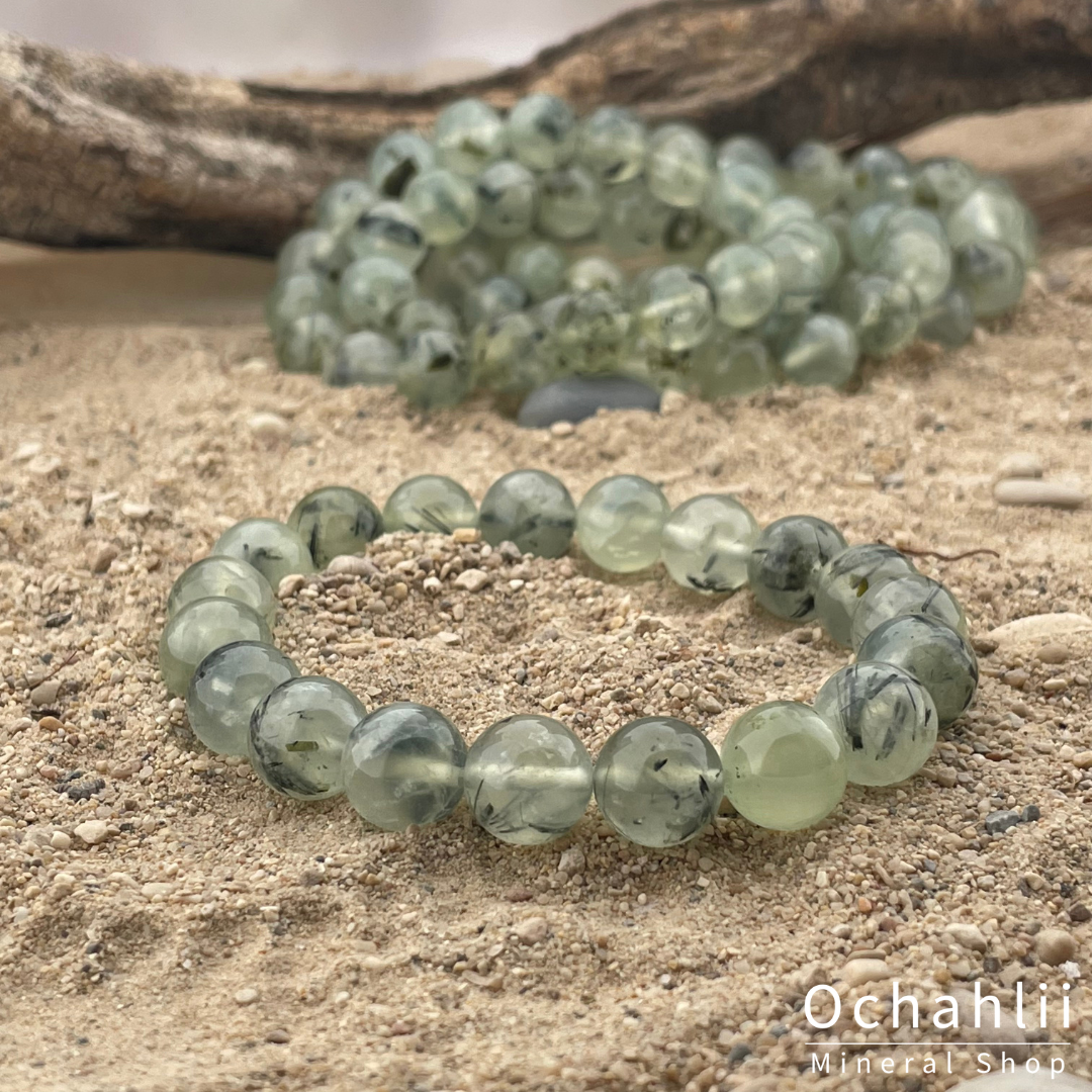 Prehniet armband 10mm