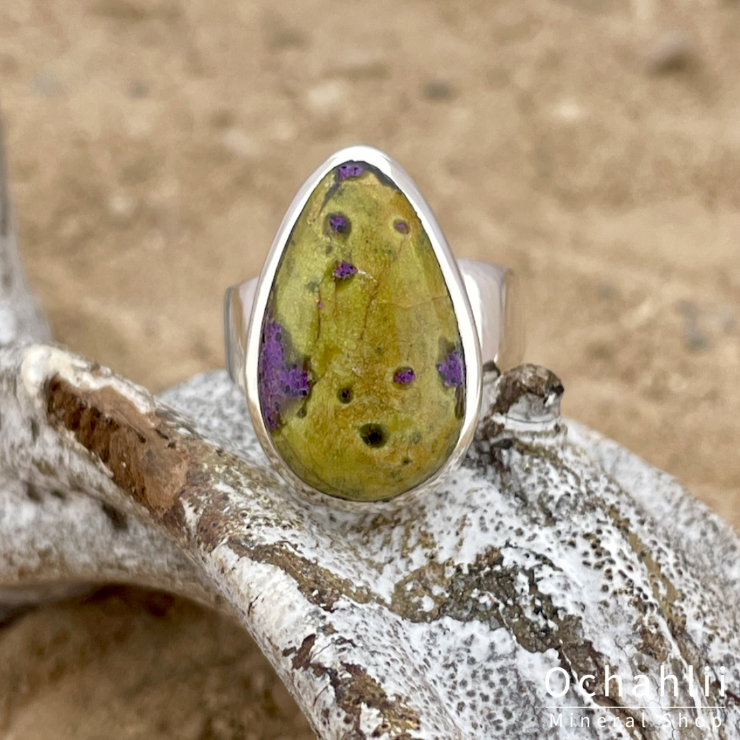 Atlantasite silver ring
