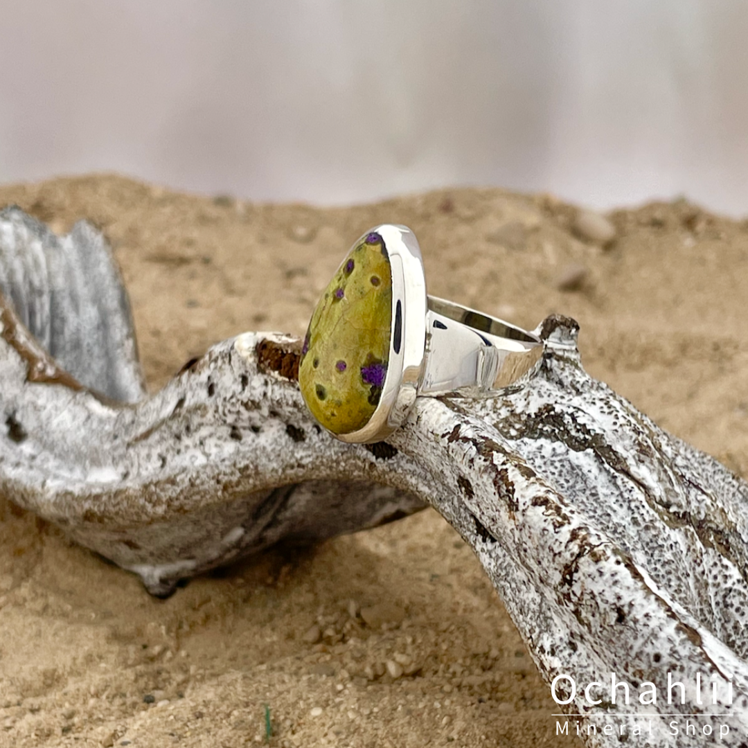 Atlantasite silver ring