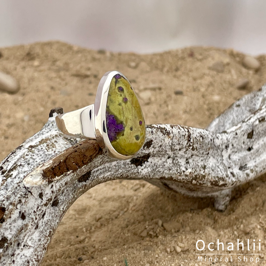 Atlantasite silver ring