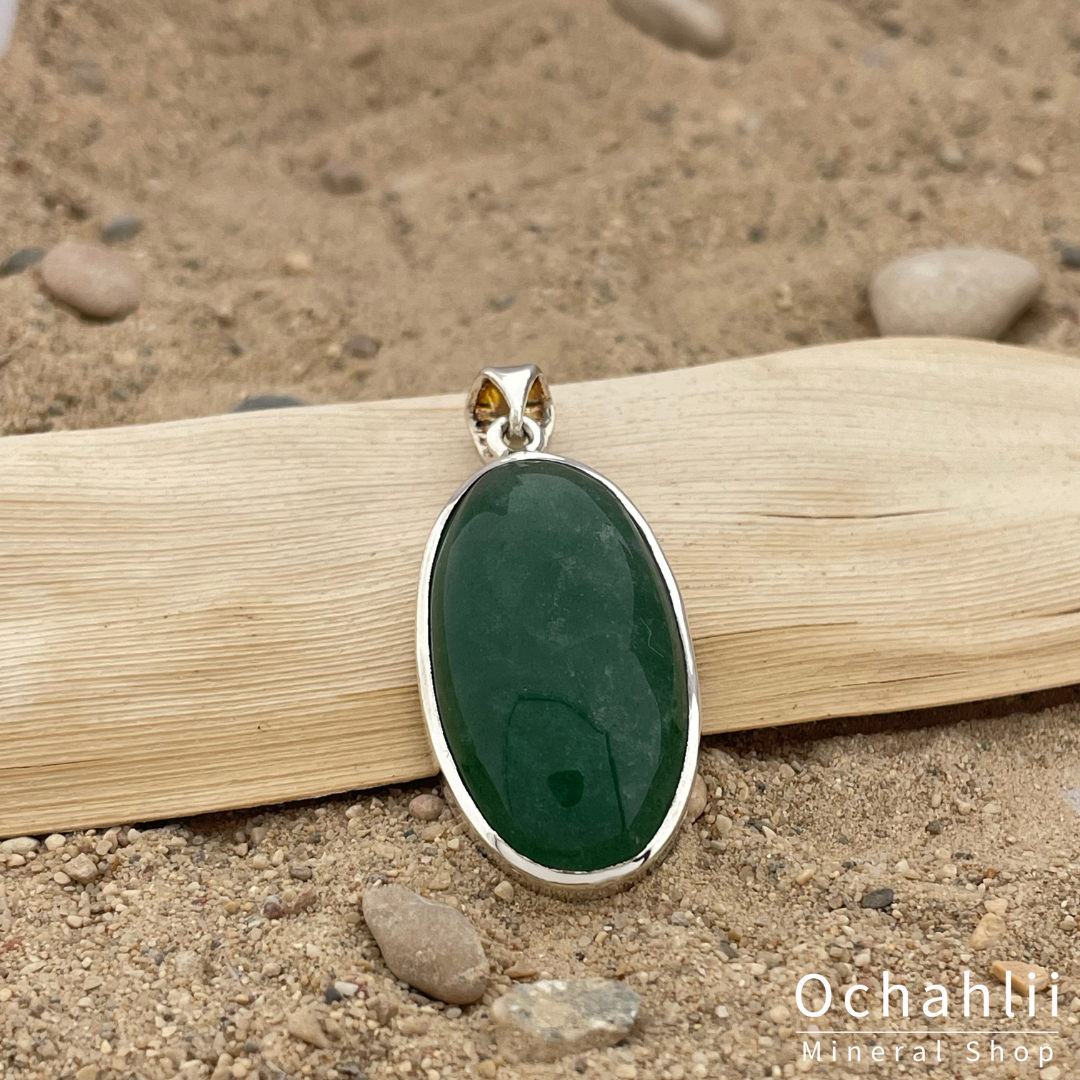 Aventurijn zilveren hanger