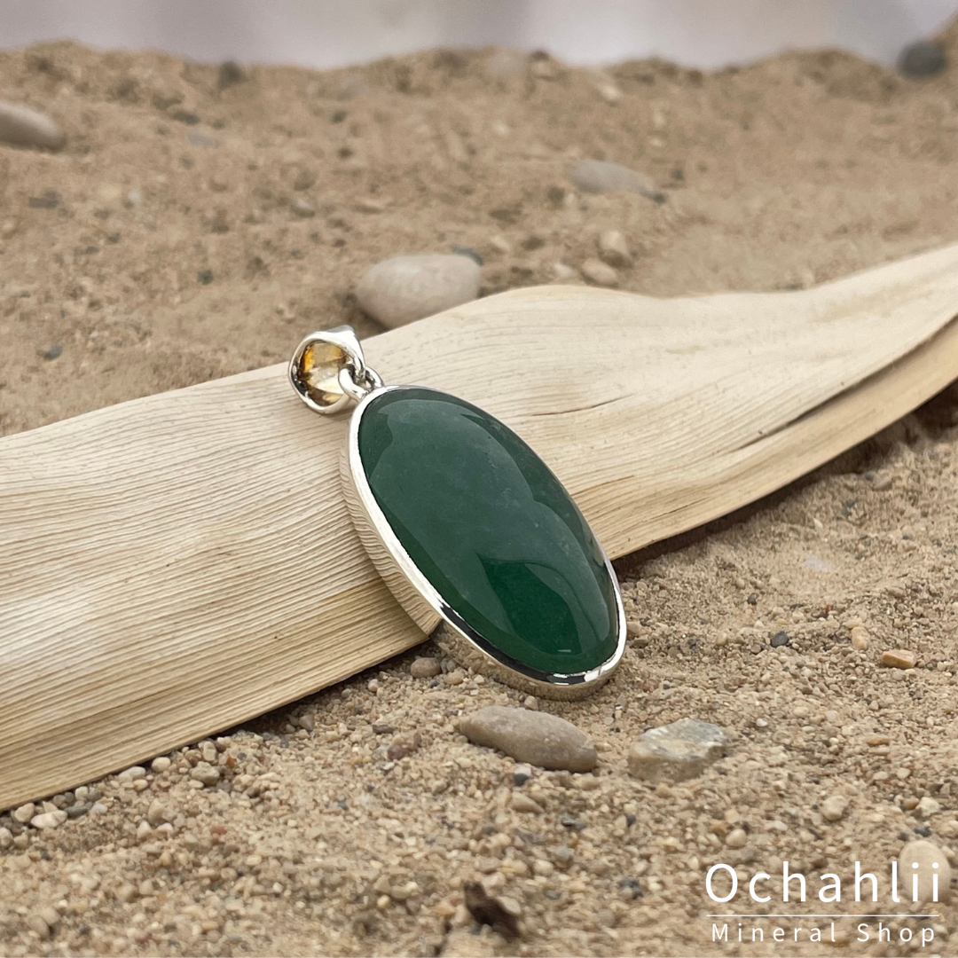 Aventurijn zilveren hanger