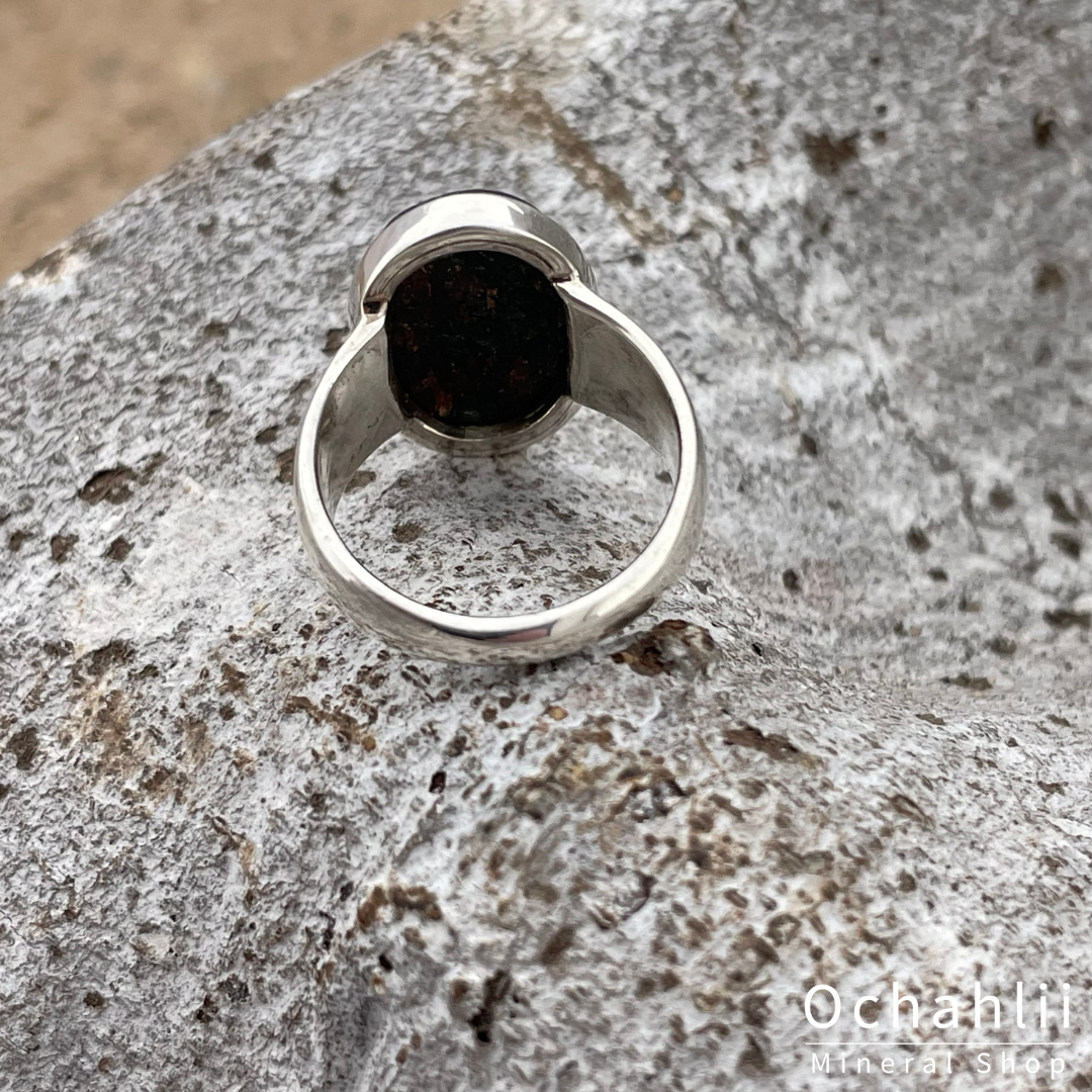 Anillo de plata granate talla 51