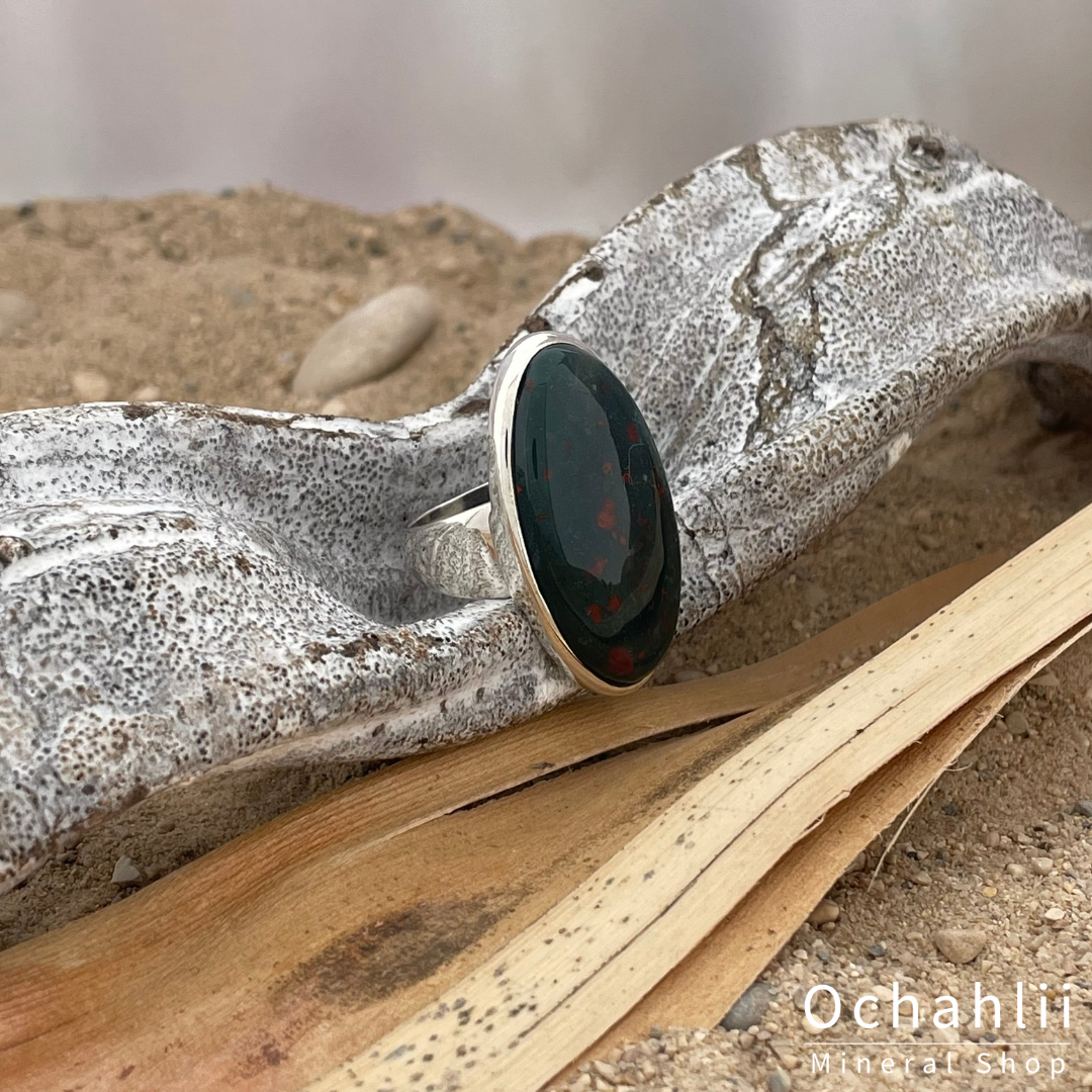 Bague héliotrope en argent taille 56