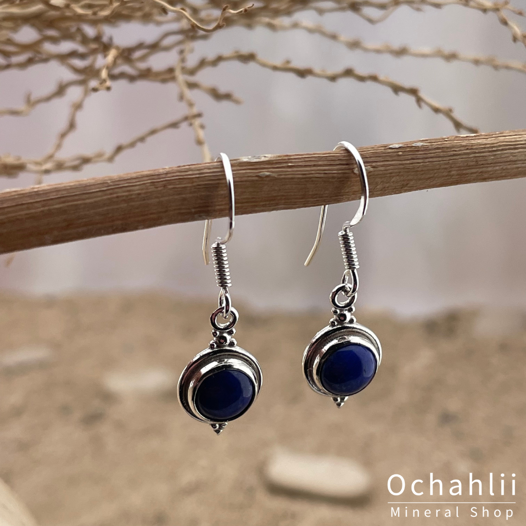 Boucles d'oreilles en argent lapis-lazuli