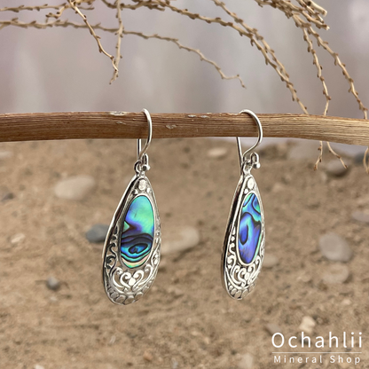 Boucles d'oreilles Paua en argent