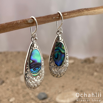 Boucles d'oreilles Paua en argent