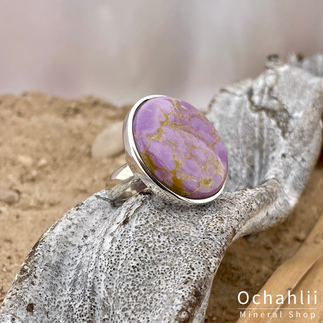 Anillo de fosfosiderita plata tamaño 62+