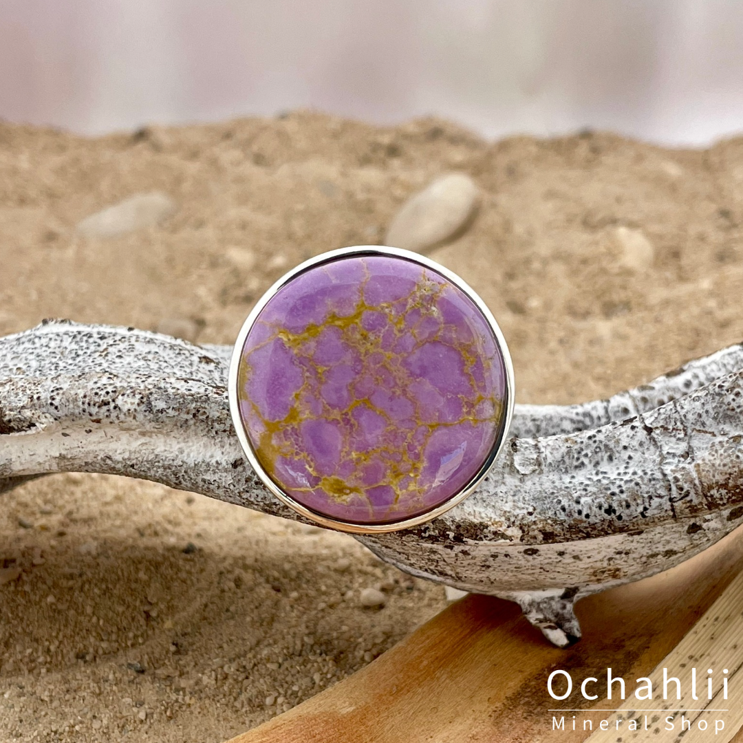 Anillo de fosfosiderita plata tamaño 62+