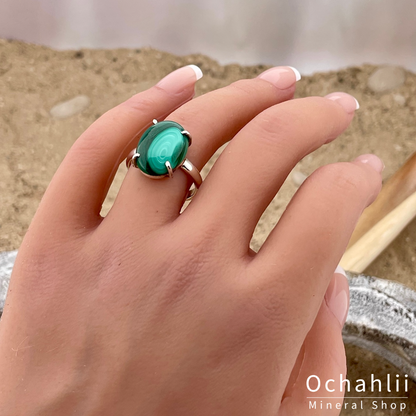 Anillo de fosfosiderita plata tamaño 62+