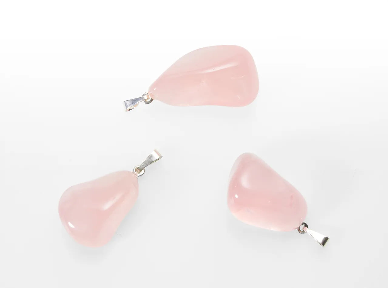 Colgante de piedra rodante Cuarzo Rosa