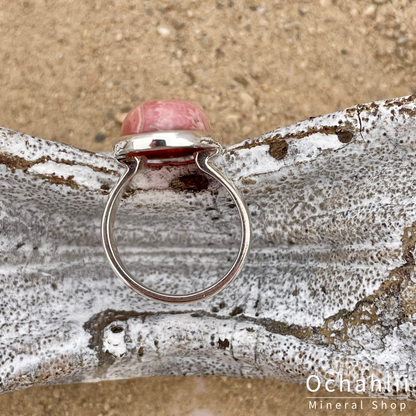 Rhodochrosiet  zilveren ring maat 55