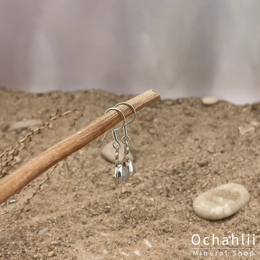 Rose quartz silver earrings 