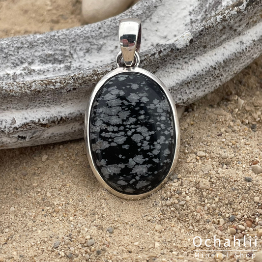 Obsidian Silver silver pendant 