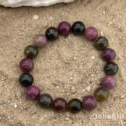 Tourmaline fur split bracelet