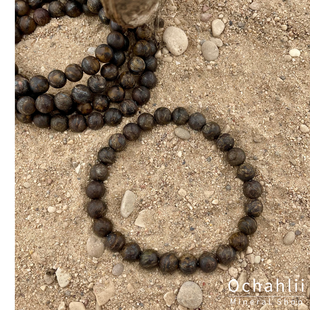 Bracelet bronzite 8mm mat