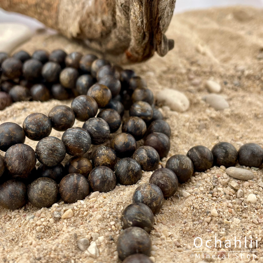 Bracelet bronzite 8mm mat