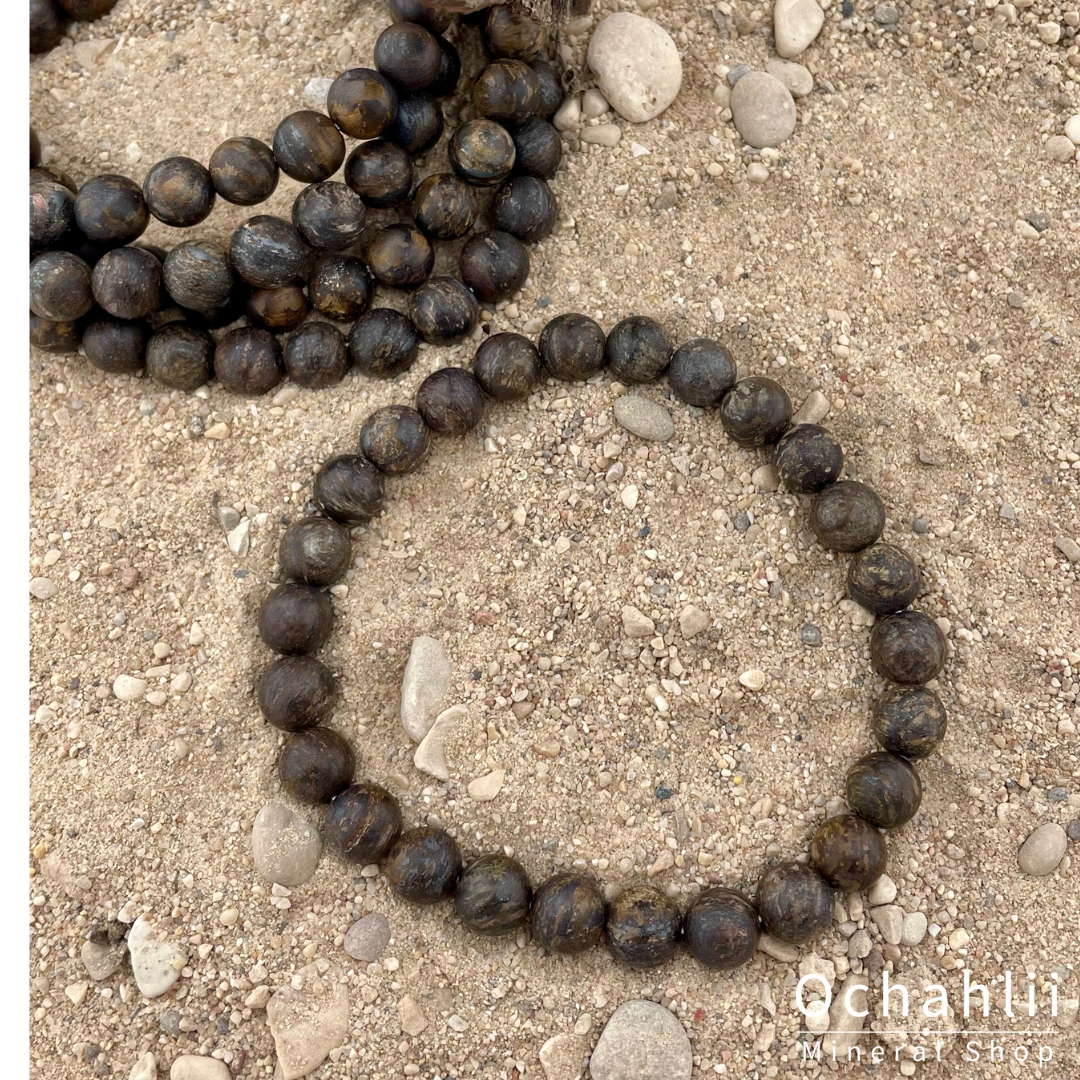 Bracelet bronzite 8mm mat