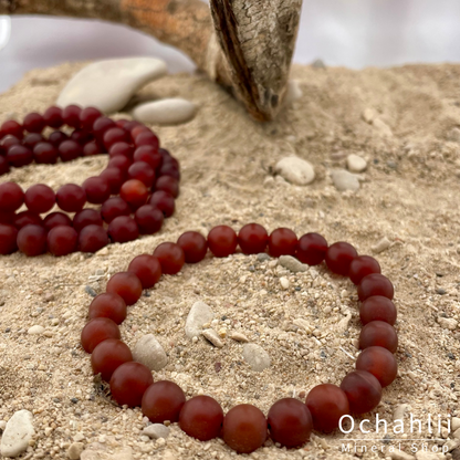 Bracelet cornaline foncé 8mm