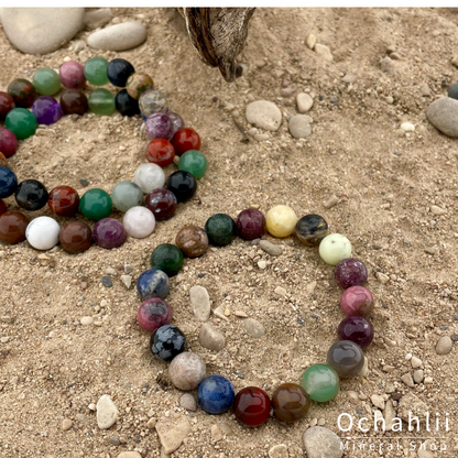 Mix of stone bracelet 10mm 