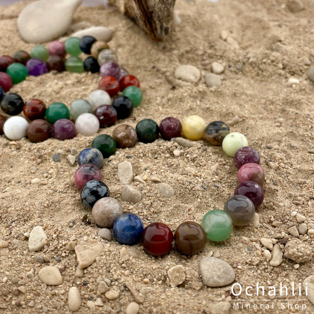 Mix of stone bracelet 10mm 