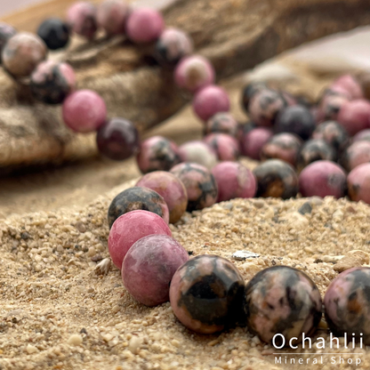 Rhodoniet armband 10mm