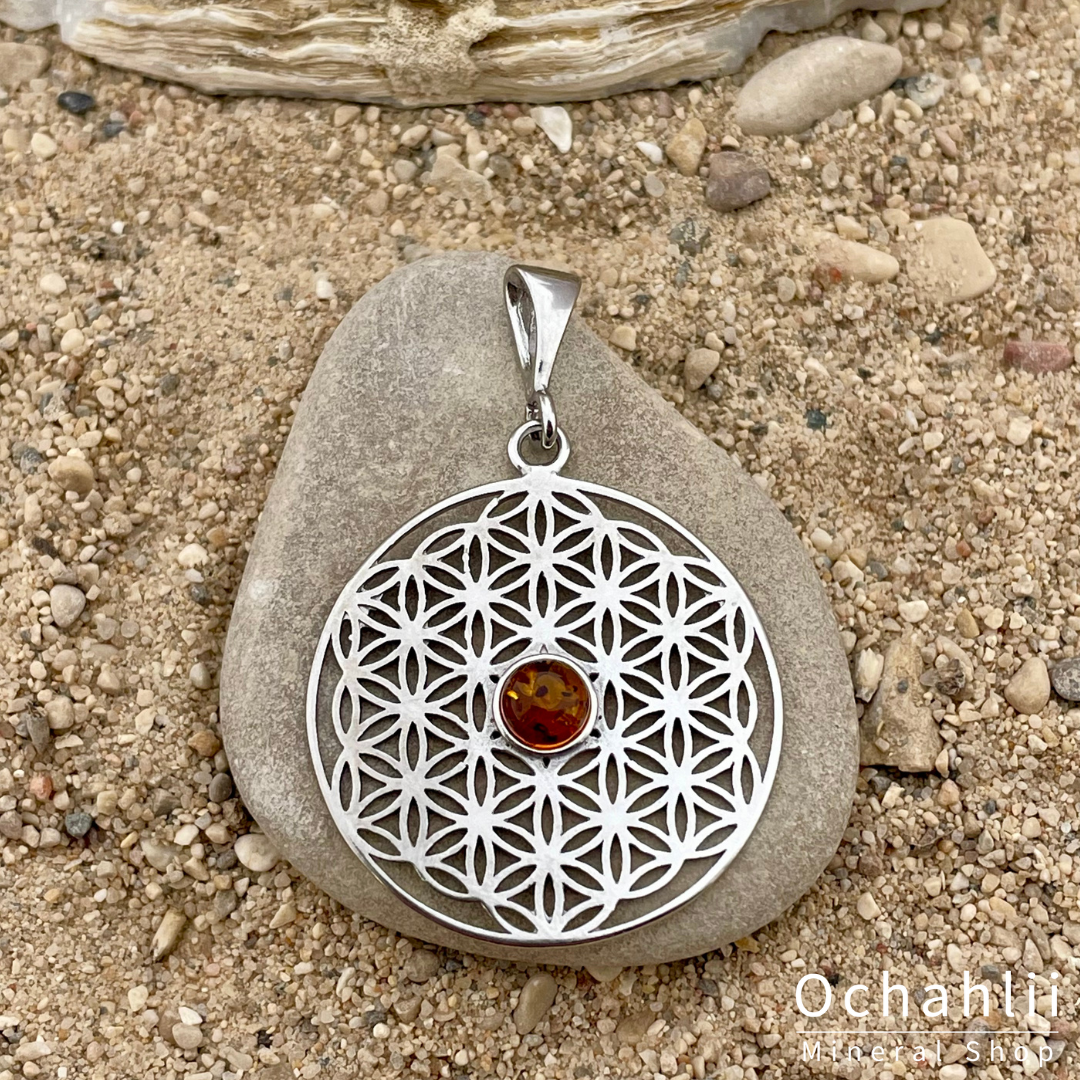 barnsteen hanger in zilver