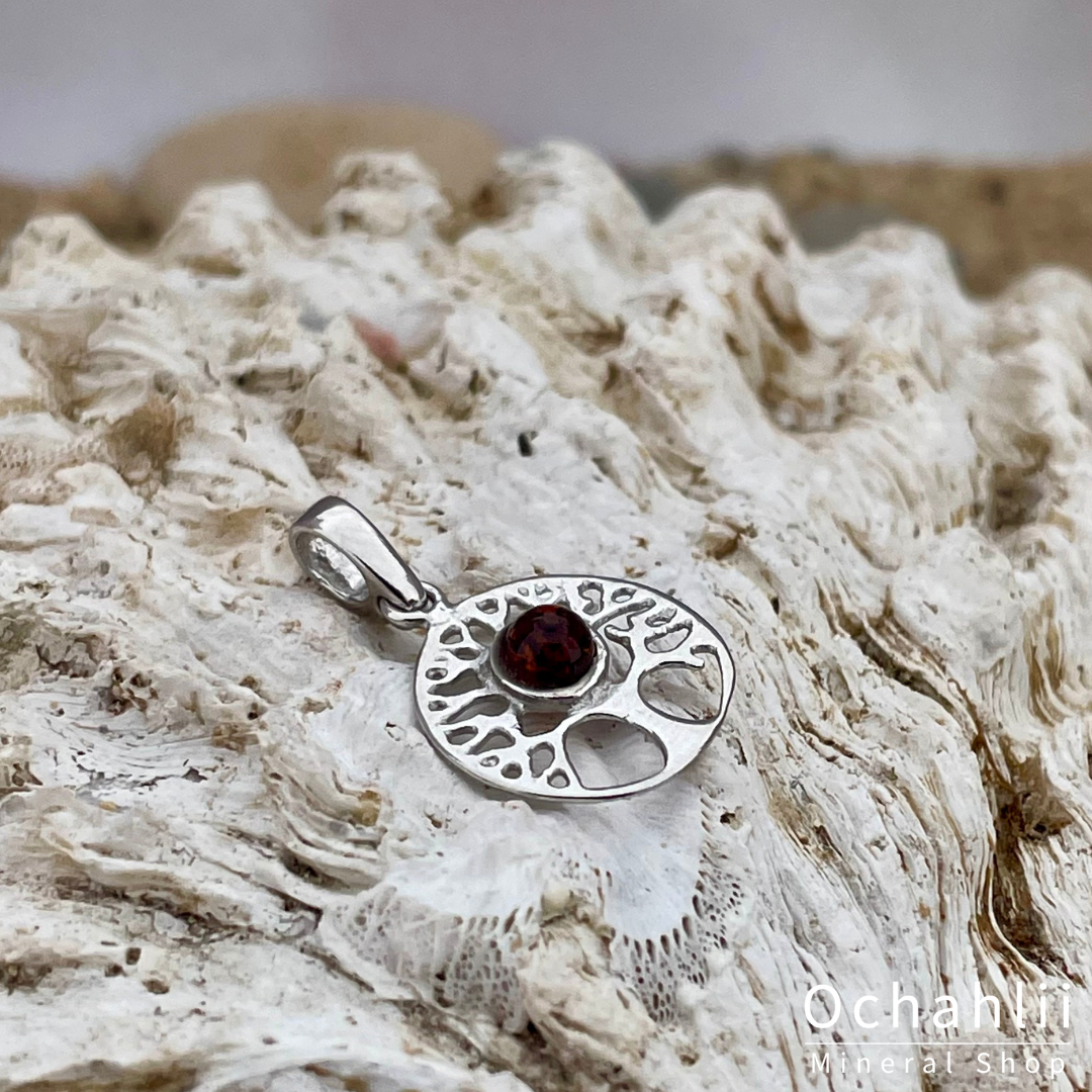 barnsteen hanger in zilver