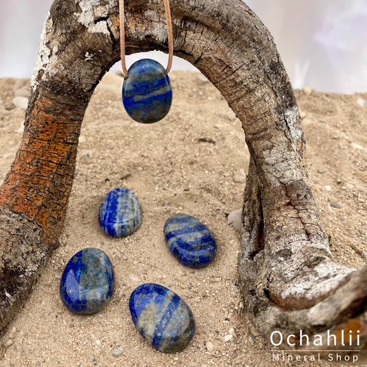 Lapis Lazuli doorboorde hanger