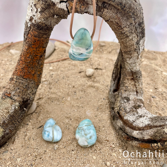 Pendentif percé Larimar