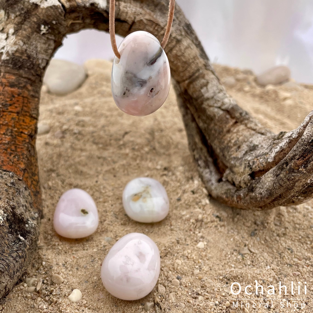 Colgante perforado de Andesopal rosa