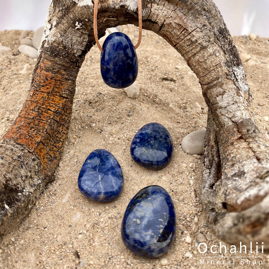 Sodalite pierced pendant
