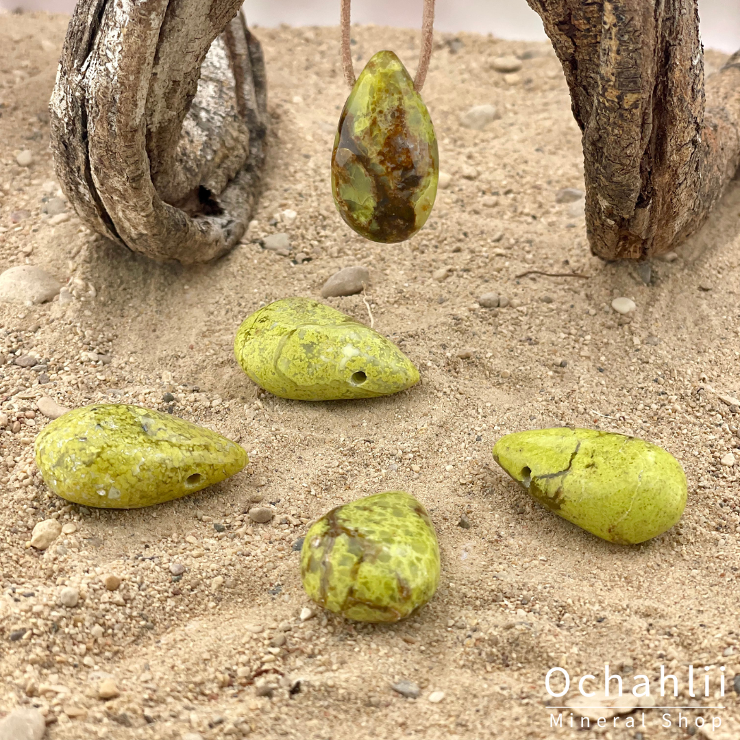 Pendentif percé agate arbre