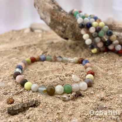 Mix of stones bracelet 6mm 