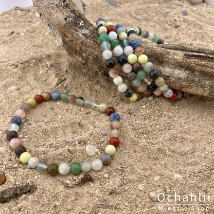 Mix of stones bracelet 6mm 