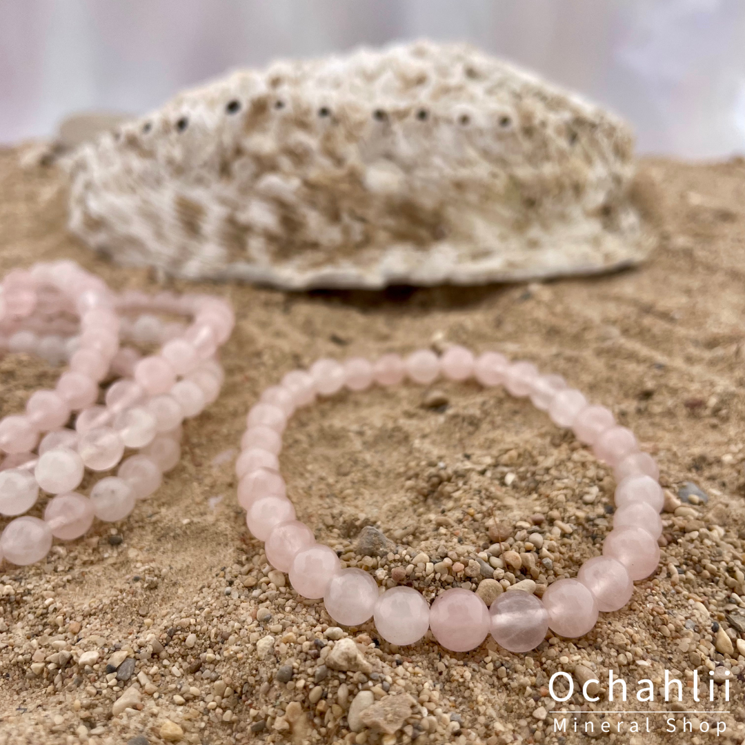 Rozekwarts armband 6mm