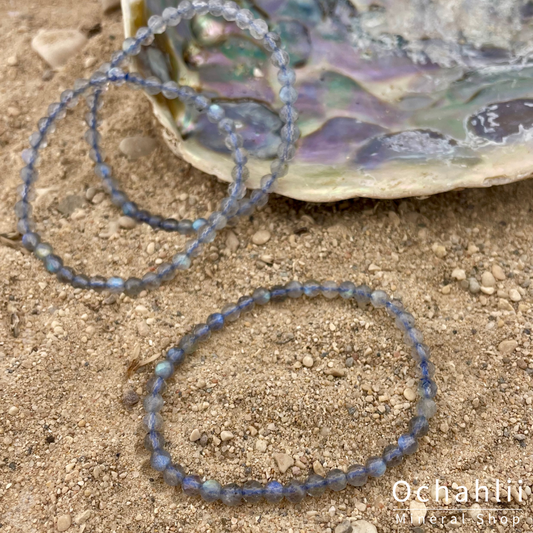 Bracelet Labradorite facette 4mm