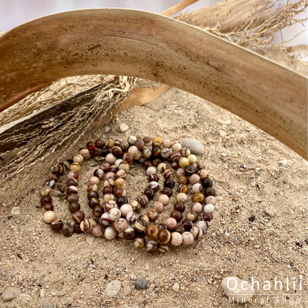 Jasper cappuccino bracelet 6mm