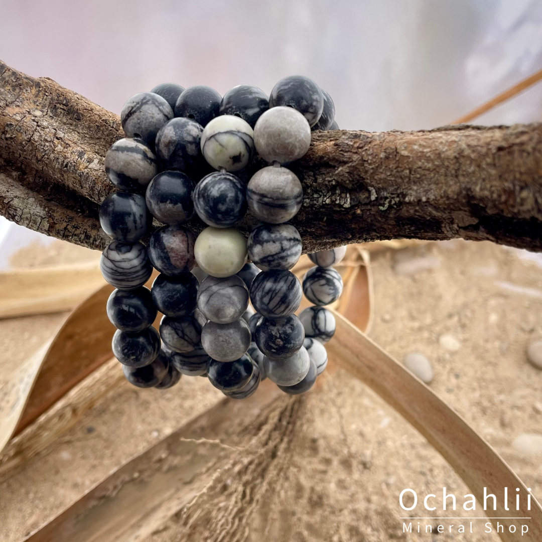 Jaspis Picasso armband 12mm