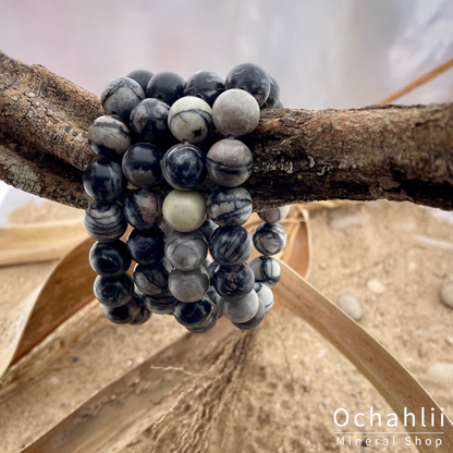 Jaspis Picasso armband 12mm