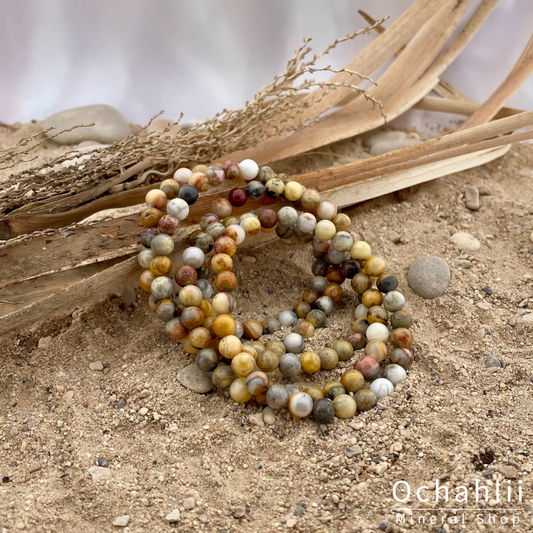 kogelarmband crazy lace agaat 6mm