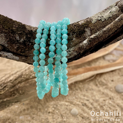Amazonite ball bracelet facet 4mm "Balance"