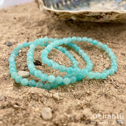 Amazonite bracelet facet 4mm