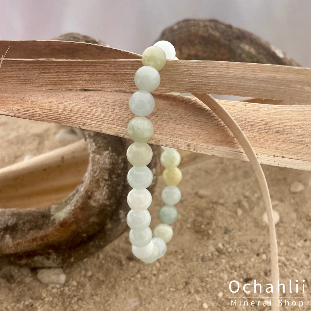 Pulsera de aguamarina 8mm