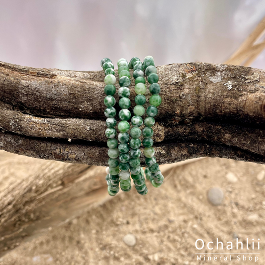 Bracelet agate arbre 4mm