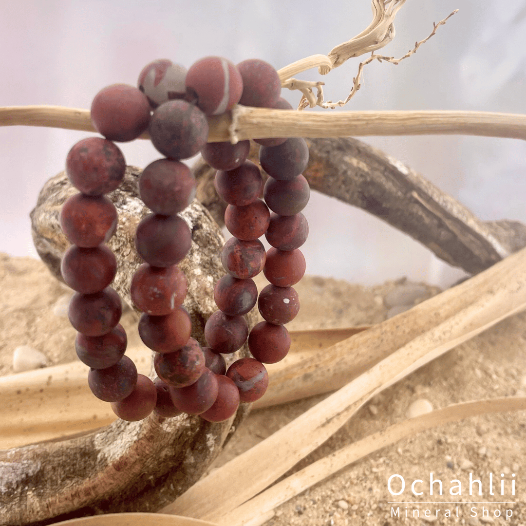 Jaspis Breccie armband 10mm mat