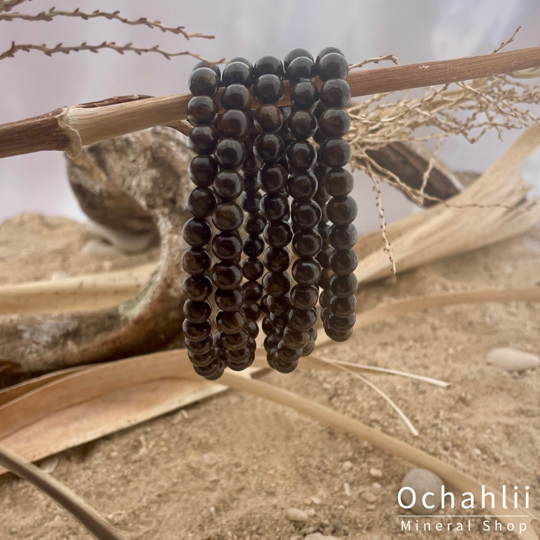 Bracelet bronzite 6mm